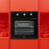 univa eye level oven, black