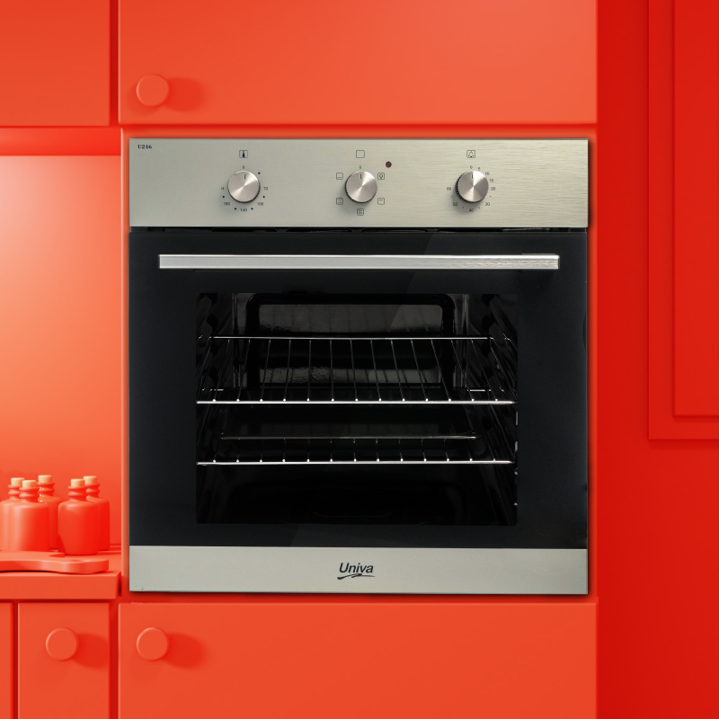 univa eye level oven, metallic