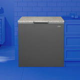 univa 194l chest freezer, multimode, metallic