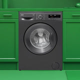univa 6kg automatic front load washing machine, a+++, graphite grey