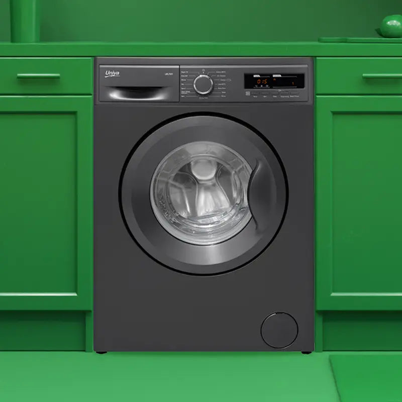 univa 7kg automatic front load washing machine, a+++, graphite grey
