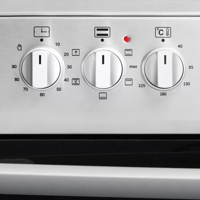 univa 5 burner gas stove with gas oven, ffd, cast iron grids, auto ignition, st/st, 900mm