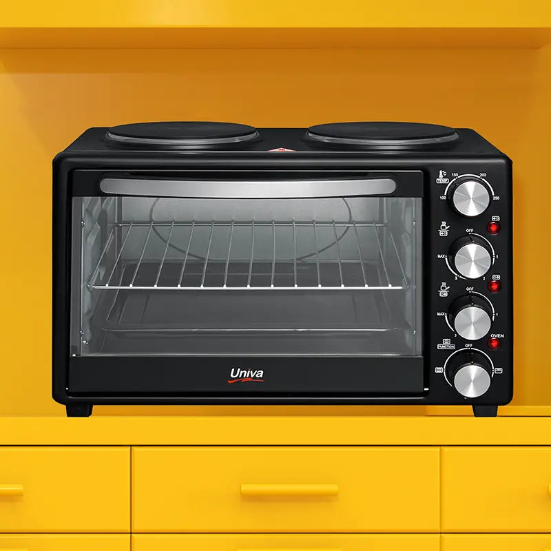 univa 30l mini kitchen oven with 2 solid plates
