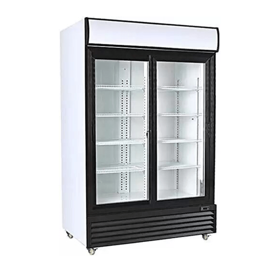univa 748l sliding doors beverage cooler