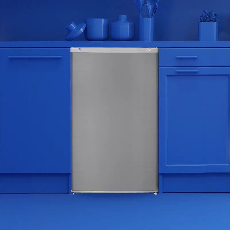 univa 81l bar fridge, metallic