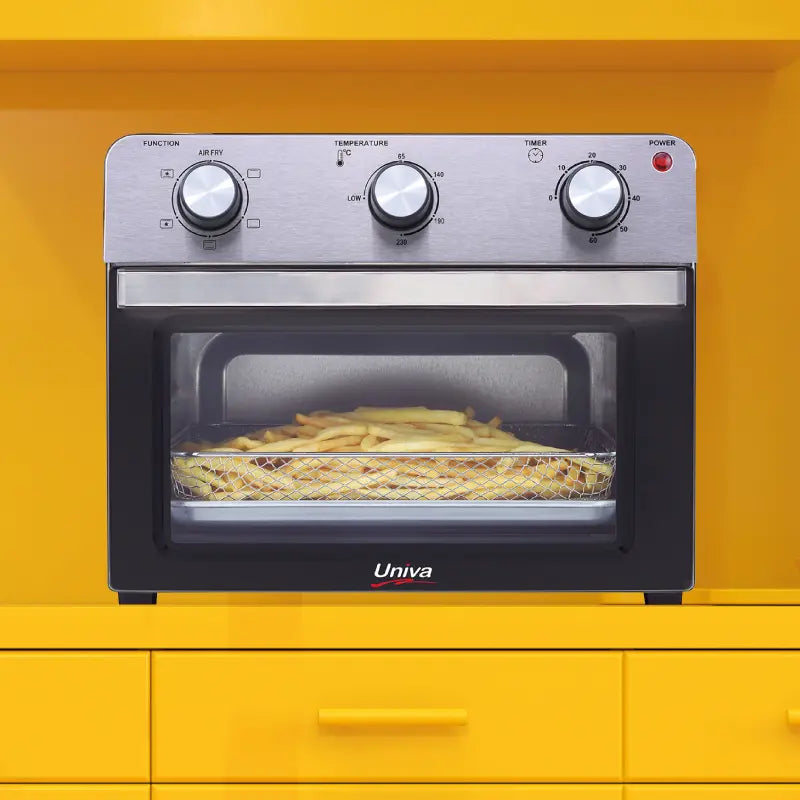 univa 22l air fryer oven, black