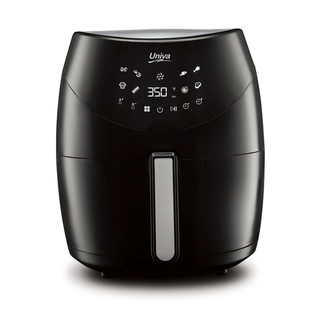 univa 5.7l air fryer, black